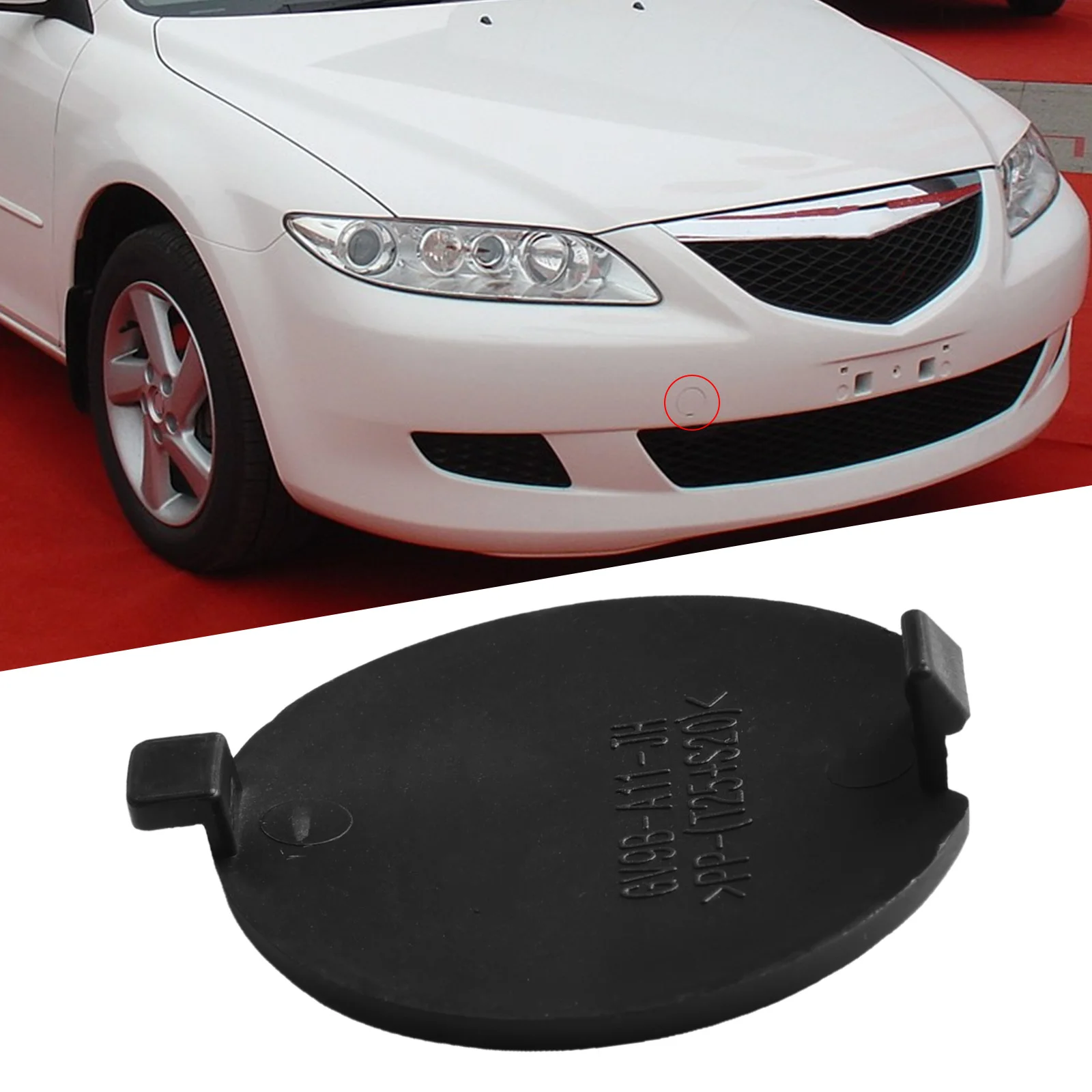 Bumper Tow Hook Cap Front Bumper Cover Secure Fit Sleek Look Clip-On Attachment Daily Wear And Tear Easy Installation