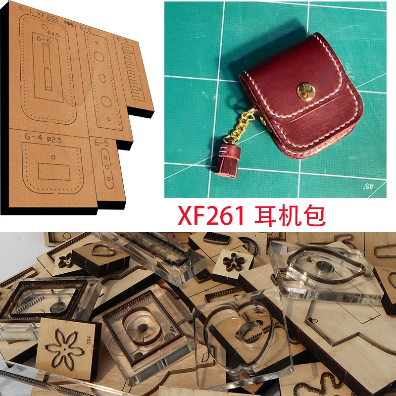 

headphone bag First and second generation Leather Craft Punch Hand Tool Cut Knife Mould New Japan Steel Blade Wooden Die