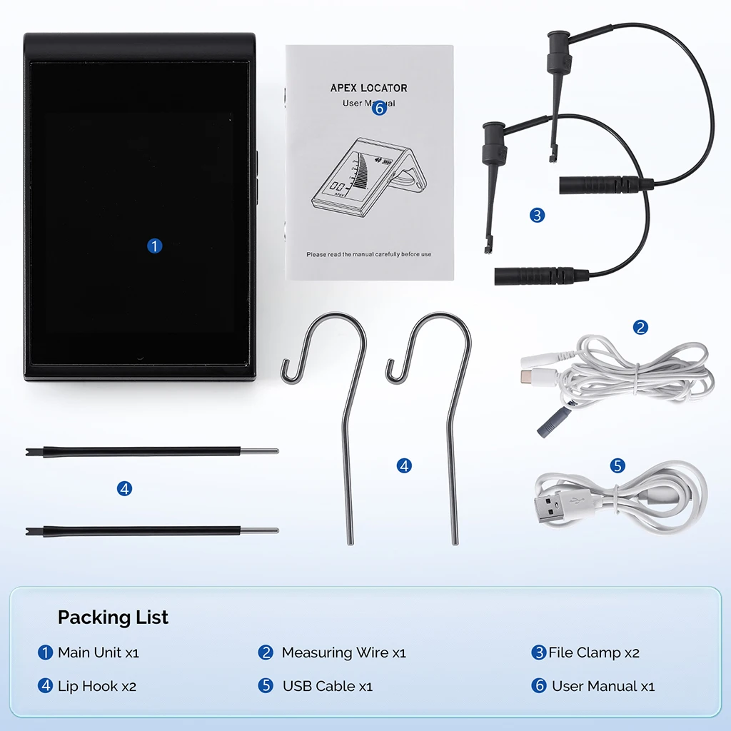 AZDENT Dental Apex Locator LED Endo Motor Set Wurzelkanal-Vorbereitungstherapie 16:1 Winkelstück 9 Modi Zahnmedizinisches Werkzeug – Detail 18