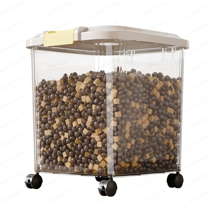 Cat food storage bucket Dog food sealed bucket Moisture-proof pet food storage bucket Household