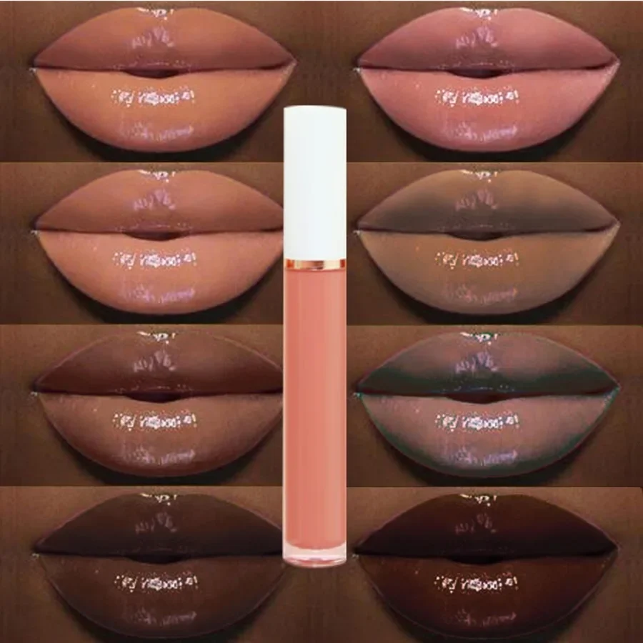 Marca própria 64 cores úmido lipgloss aquoso brilho de longa duração fácil de aplicar fosco à prova d' água sexy batom líquido maquiagem