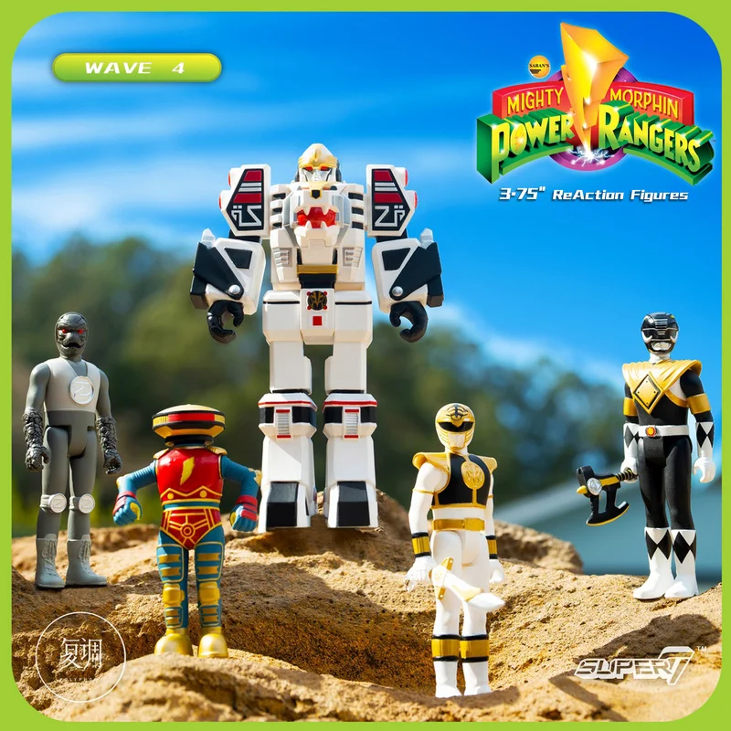 

【 In Stock 】 Double Adjustment Official Authentic Super7 Dinosaur Team Series Hanging Card Series 4 White Tiger Zode Fashion Tre