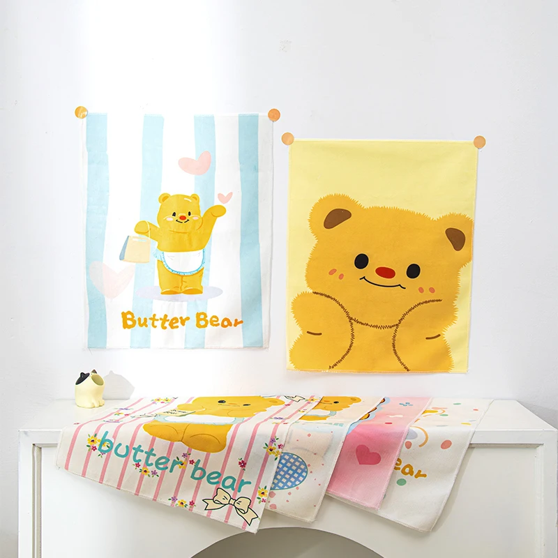 Ins Hanging Cloth Wall Decoration Butter Bear Background Wall Tapestry Room Decor Cloth Tapestry Girl Room Decor