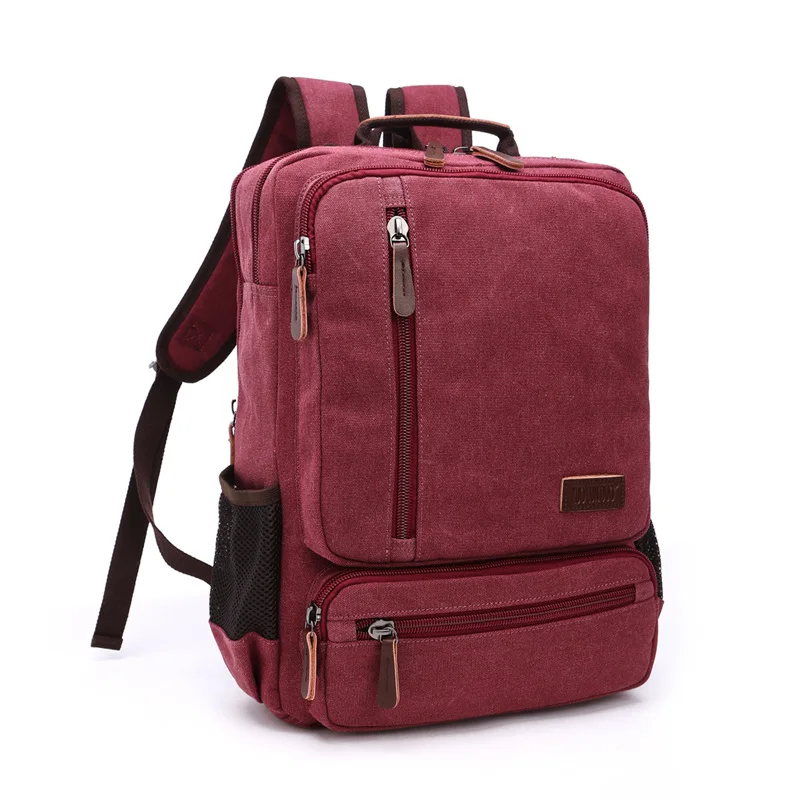 Zaino in tela vintage da uomo Borsa a tracolla da viaggio di grande capacità Borsa per studenti di moda di alta qualità Zaino per laptop per notebook maschile