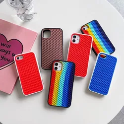 Waffle Sport Shoe Sole Texture Silicone Case for IPhone 11 13 14 15 16 Pro Max 12 Mini XS XR X 8 7 Plus SE 2022 IPones i16 Cover