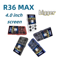 R36 Max Retro Video Game Console Consola Portable Handheld Game Player Android Linux System 4.0 Inch IPS Screen 64GB 128GB Wifi