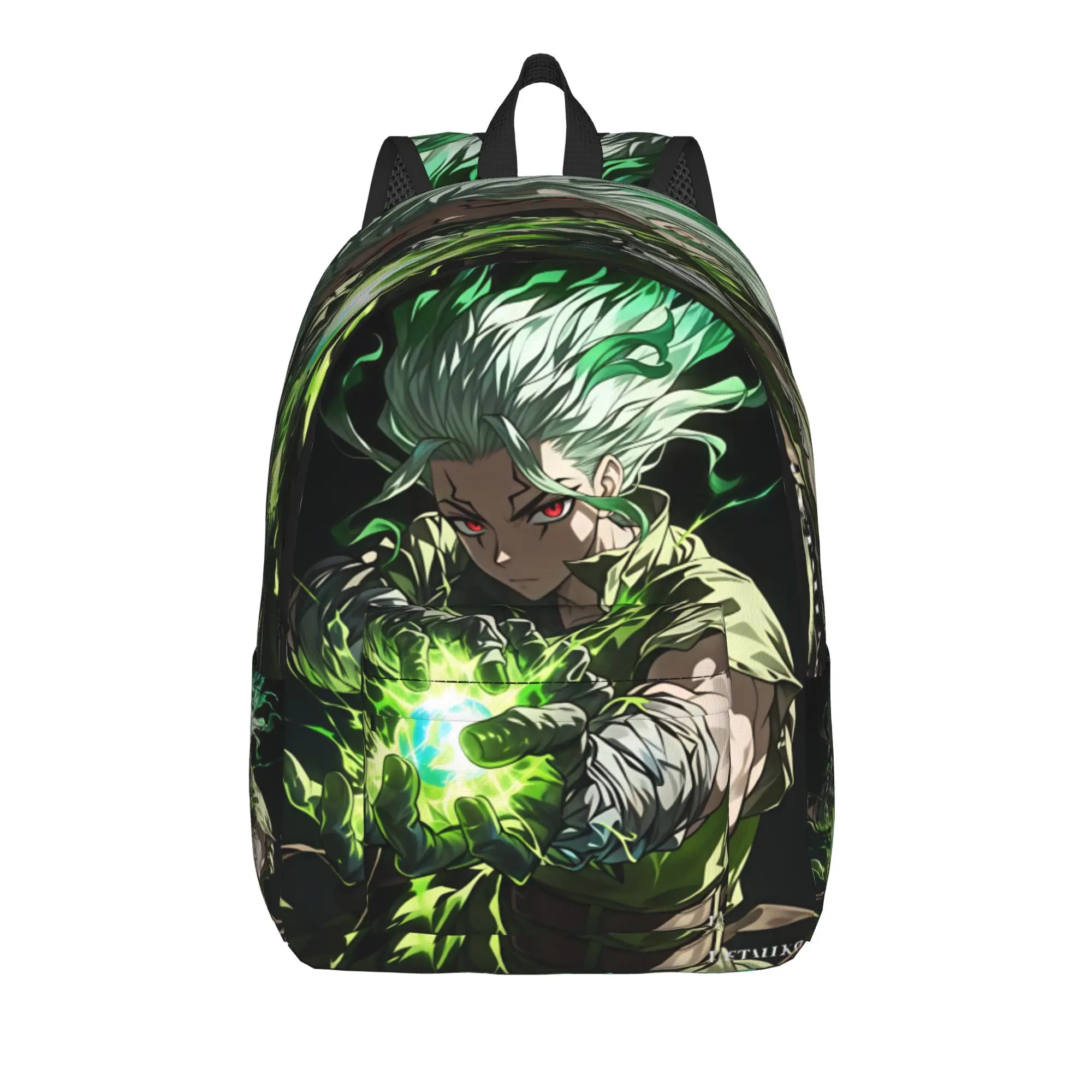 Senku Ishigami  Backpack  Funny Backpacks Youth Hiking Durable School Bags Custom Rucksack
