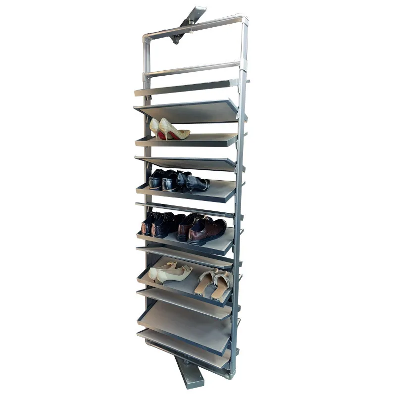 

Push-pull shoe rack, multi-layer household cloakroom pull-out rotary shoe rack, retractable large capacity