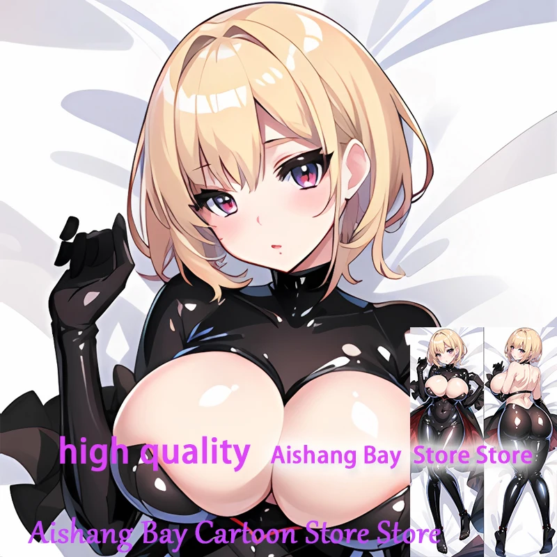 

Dakimakura Anime Pillow Cover Black Tights Double Sided Print Life-size Body Decoration