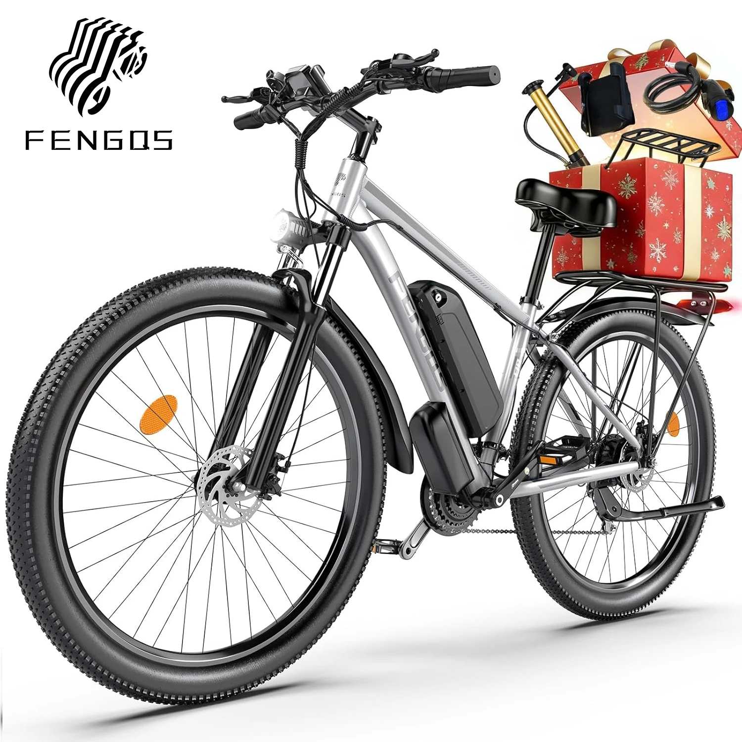 

FEANGQS Q8 2000W Ebike for Adults, 80 Mile 32MPH Electric Mountain Bike, 48V 840WH Aluminum Electric Bicycle