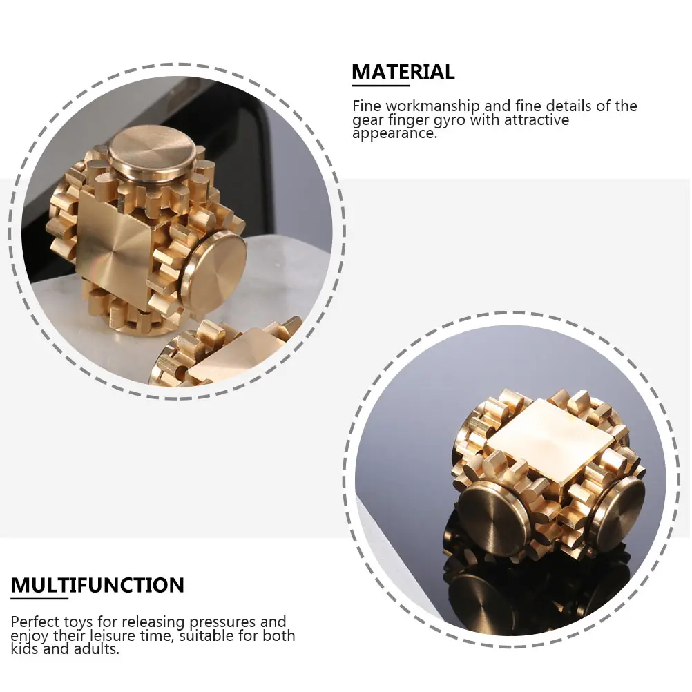 Mini jouet de décompression Portable gyroscopique en laiton, 1 pièce, pour enfants et adultes, jeu de Cube d'engrenage amusant, soulagement du Stress