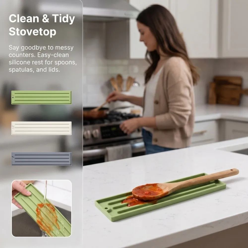 Narrow-Edge Gap Lid Storage Pad High Temperature Resistant Multi-functional Dish Drying Mat Stable Heat Insulation