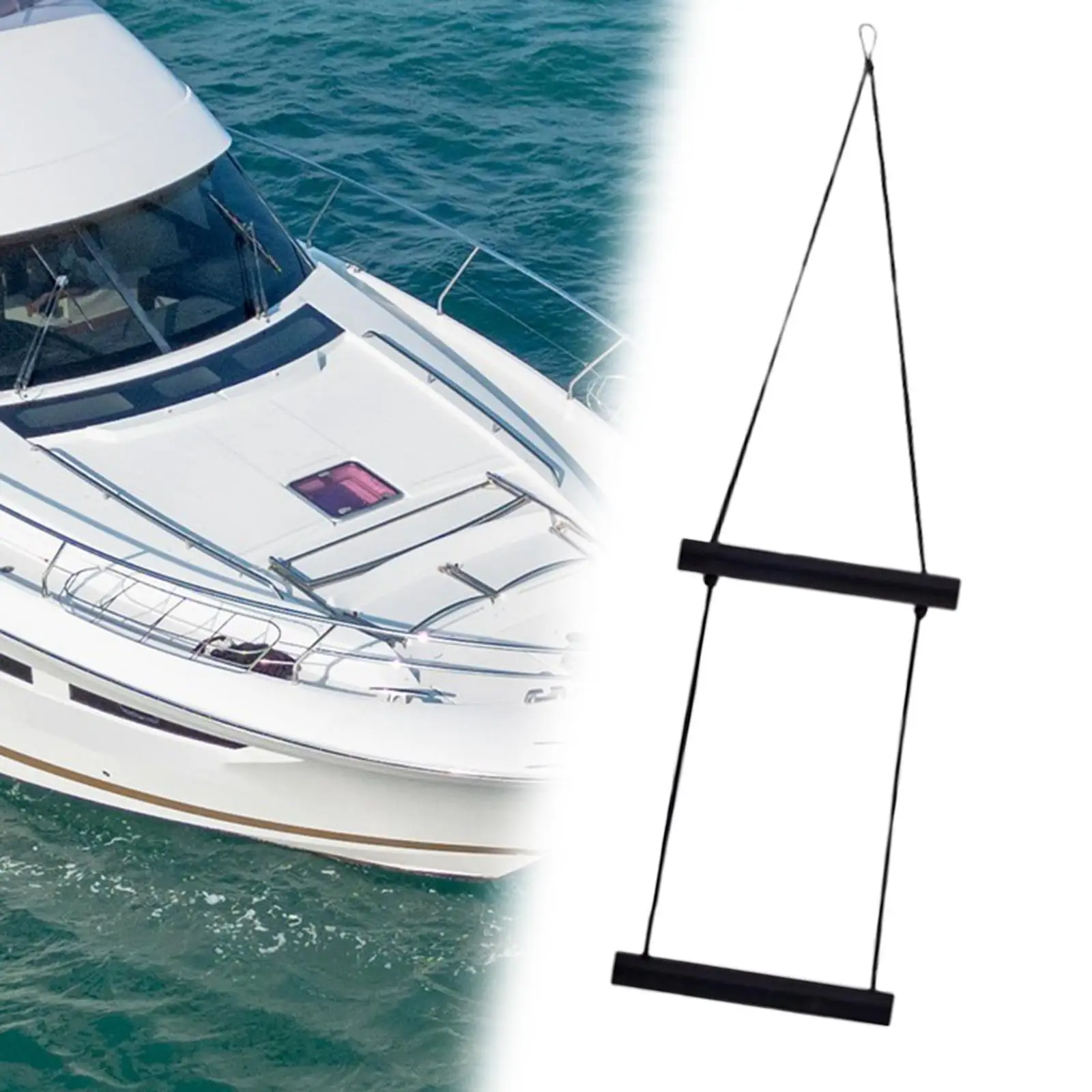 

Веревочная лестница для лодки, сверхмощная портативная прочная высокопрочная усиленная альпинистская веревка для каноэ, яхты, лодки, каяка, понтона, лодки