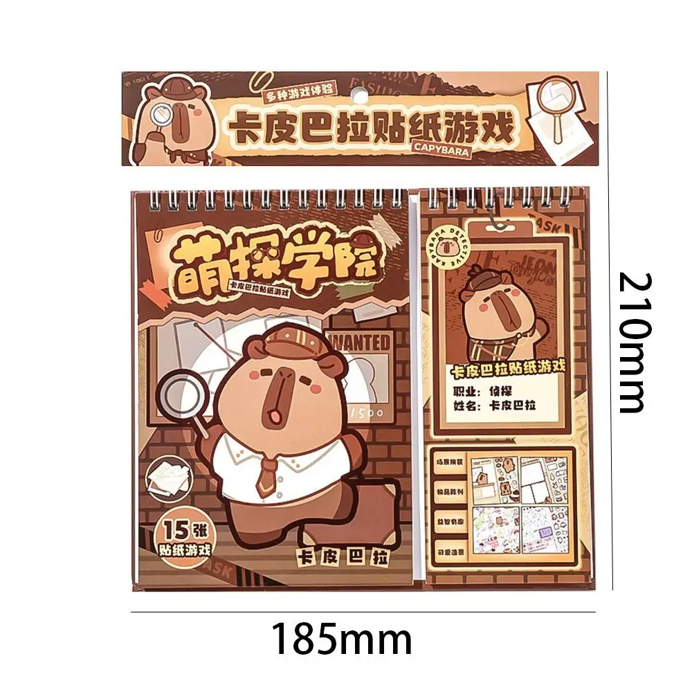 New Cartoon Capybara Sticker Handmade Stationery Gifts Sticker Book Education Toy DIY Accessories Quiet Book