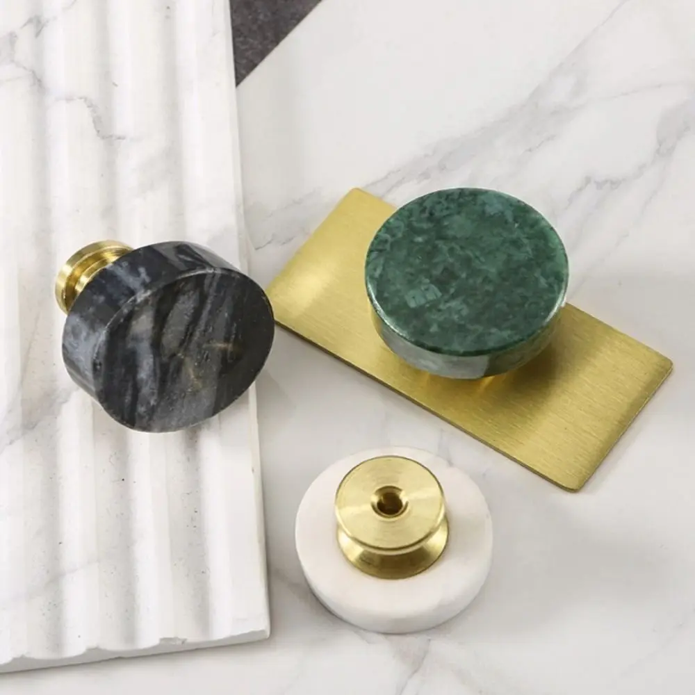 Furniture Hardware Marble Furniture Handles Wardrobe Pulls Light Luxury Drawer Knobs Small Handle Retro Cabinet Door Handle