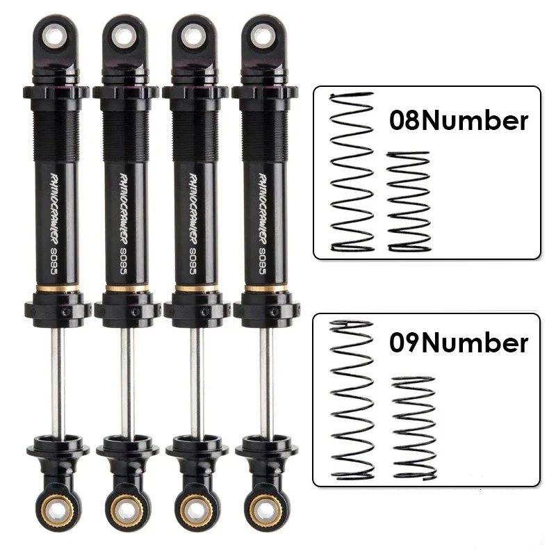 

CNC RC Metal Shock Absorber Set 95mm for 1/10 Axial SCX10 TRX-4 Off-road Vehicles D90 HSP Crawler Trucks