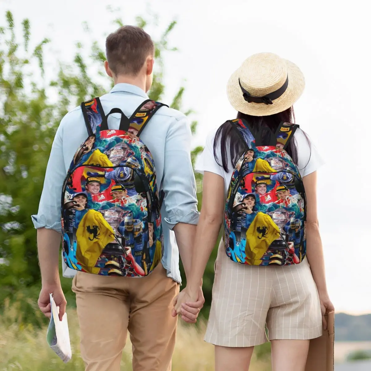 Mochila informal de lona para hombre y mujer, morral para el trabajo de la escuela secundaria, para ordenador portátil, para exteriores, para hombre y mujer