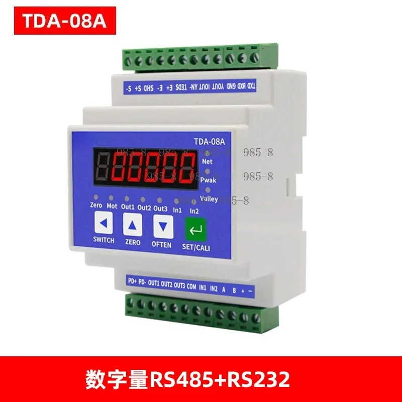TDA08A High Precision DIN Rail Weighing Transmitter RS232 RS485 Weight Signal Amplifier Weighing Module Instrument
