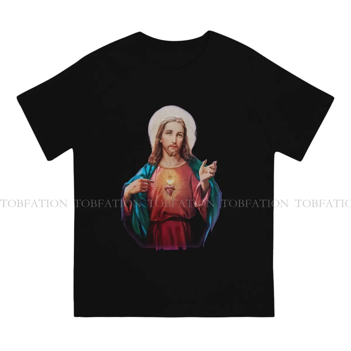 Jesus Christ Saviour Newest TShirts Jesus Christ Male Graphic Pure Cotton Tops T Shirt O Neck Oversized