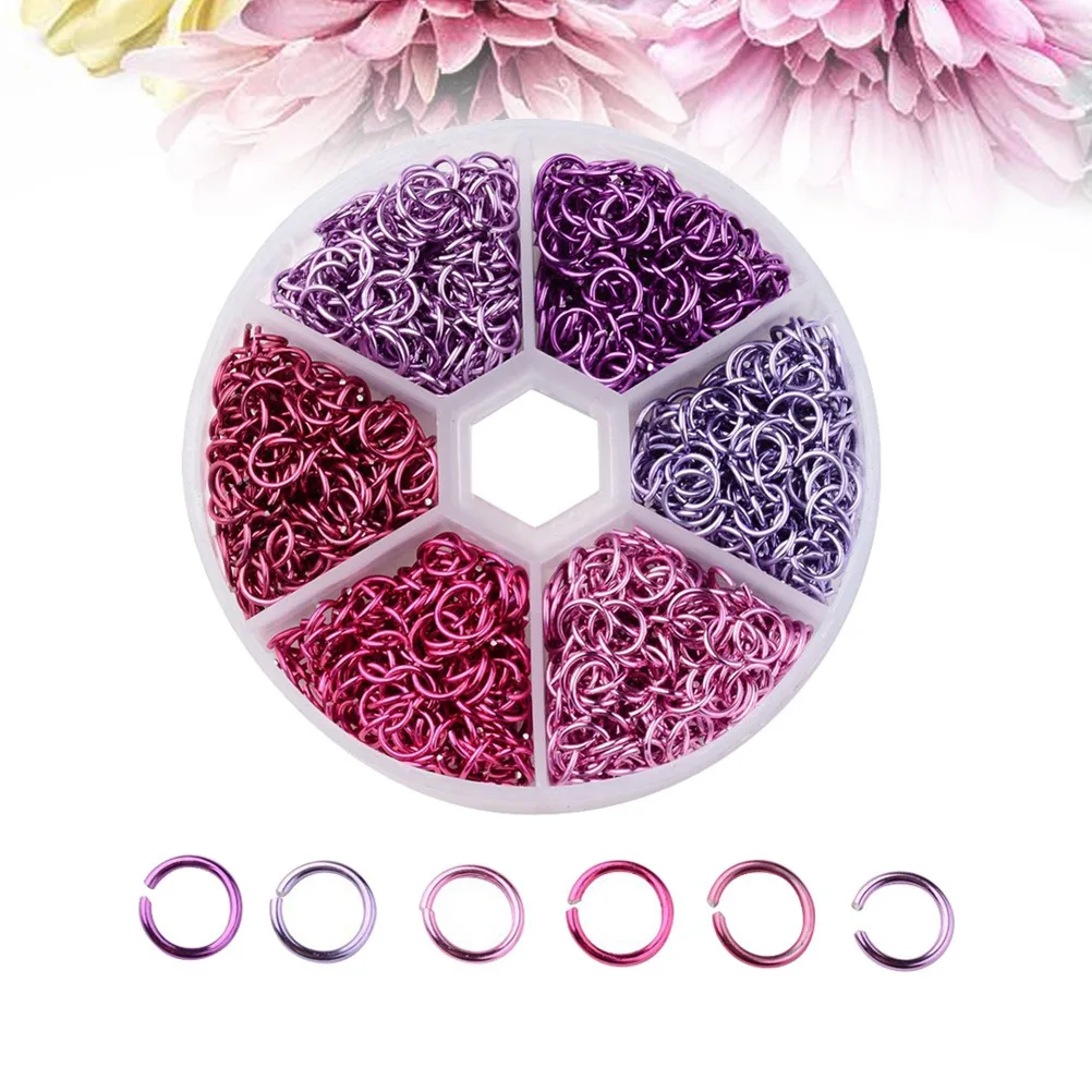 1080 قطعة 6 مللي متر الألومنيوم الانتقال خواتم مفتوحة سبليت خواتم Diy بها بنفسك صنع المجوهرات الحرف اليدوية موصل الاكسسوارات الحرفية #4