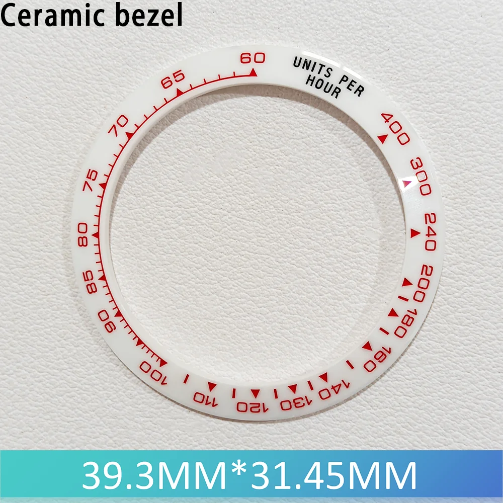 39.3mm*31.45mm Ceramics Bezel Lnsert Multi Color Fit For 40MM Men's Replacement VK63 Movement Watch accessories VK63 box bezel