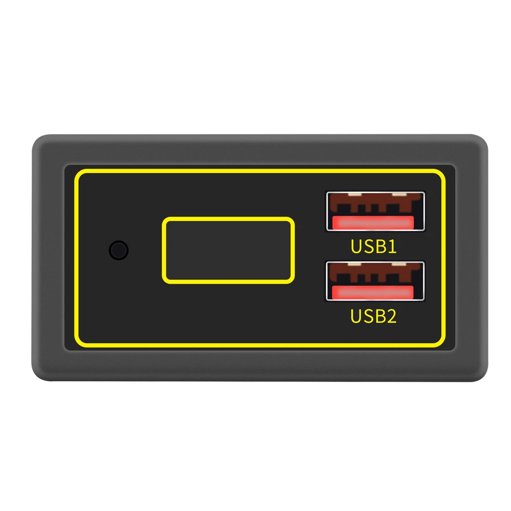 

DC6V-30V Lead-acid Lithium Battery Capacity Indicator Voltmeter Ammeter Battery Capacity Tester Dual USB Supports Fast Charging