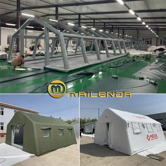 Tenda tahan air luar ruangan bantuan bencana, tenda darurat desain penampungan rumah untuk berkemah