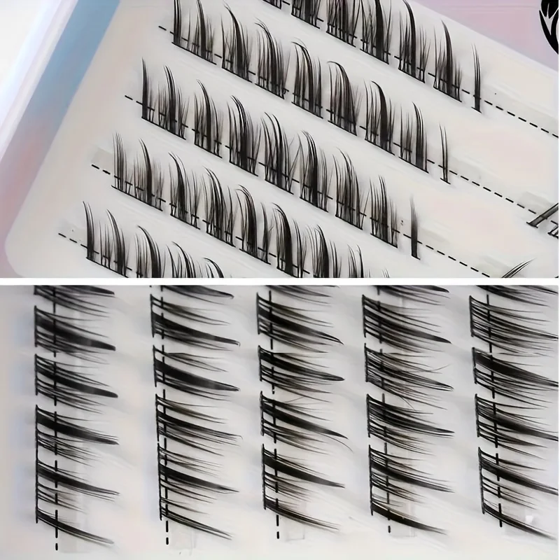 3D Fluffy Individual Cluster Eyelash Extension Segmented Natural Faux Mink Fox Eye Effect Makeup Lashes Individual False Eyelash