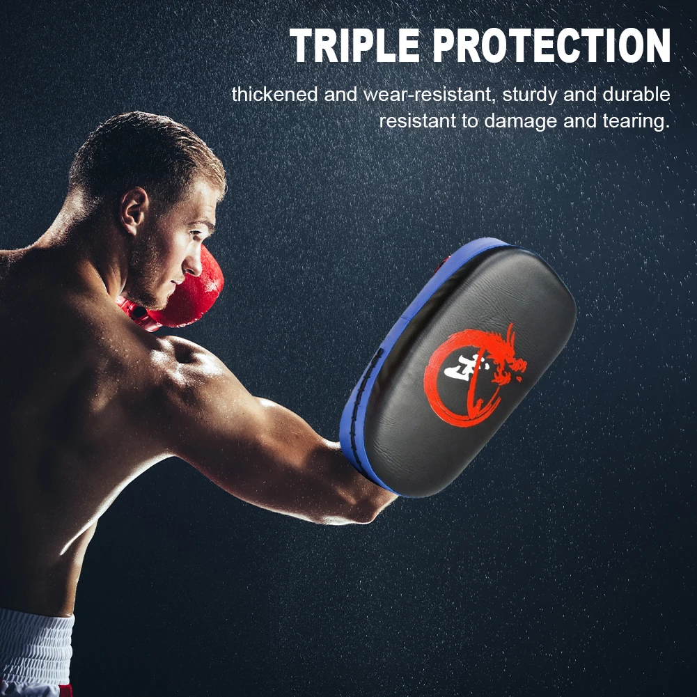 PU Leather Hand Foot Kicking Pad Bag Curved Foot Target Pad for Muay Thai Taekwondo Martial Arts Training