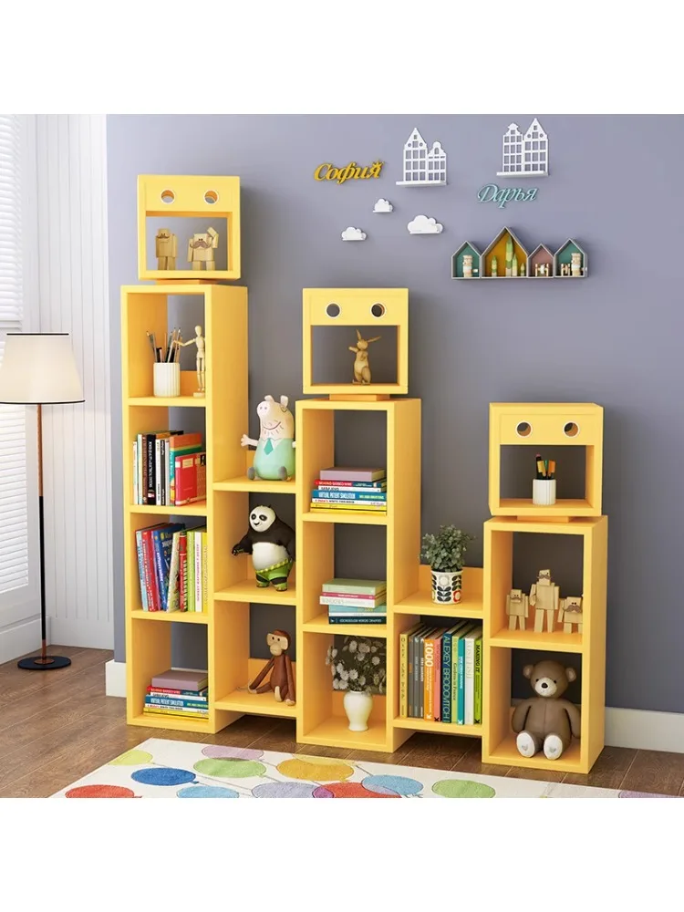 Children's Bookshelf Toy Storage Cabinet Picture Book Rack Robot Shelf Kindergarten Bookshelf