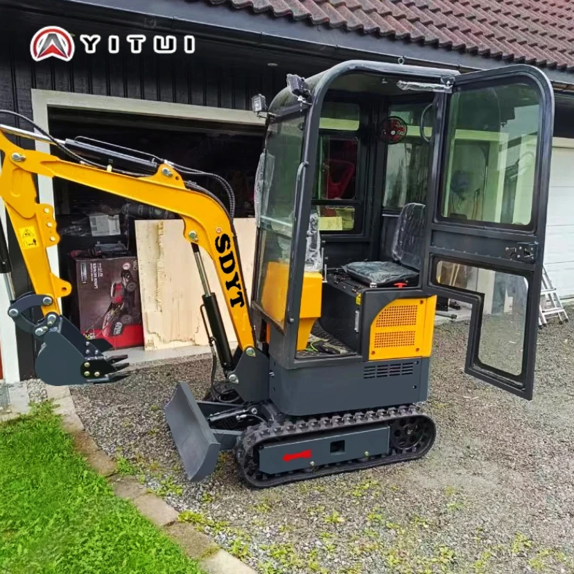 Mini Excavator 1.2 Ton Customized Reinforced Chassis Farm & Agriculture Small-Scale Engineering Narrow Space Work