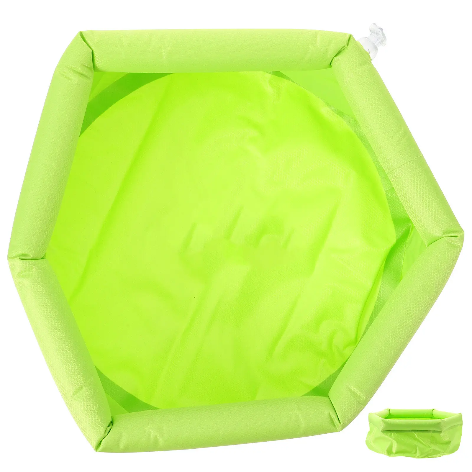 Inflatable Washbasin Folding Bucket Portable Lightweight PVC Outdoor Camping Hiking Fishing Foot Soaking Basin Foot Bath Tub