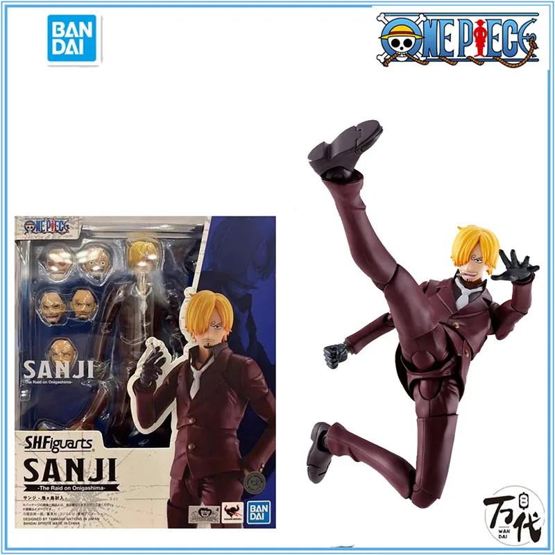 

In Stock Original box S.H.Figuarts Sanji Anime Original PVC Action Figures The Raid on Onigashima Toys for Children Collector