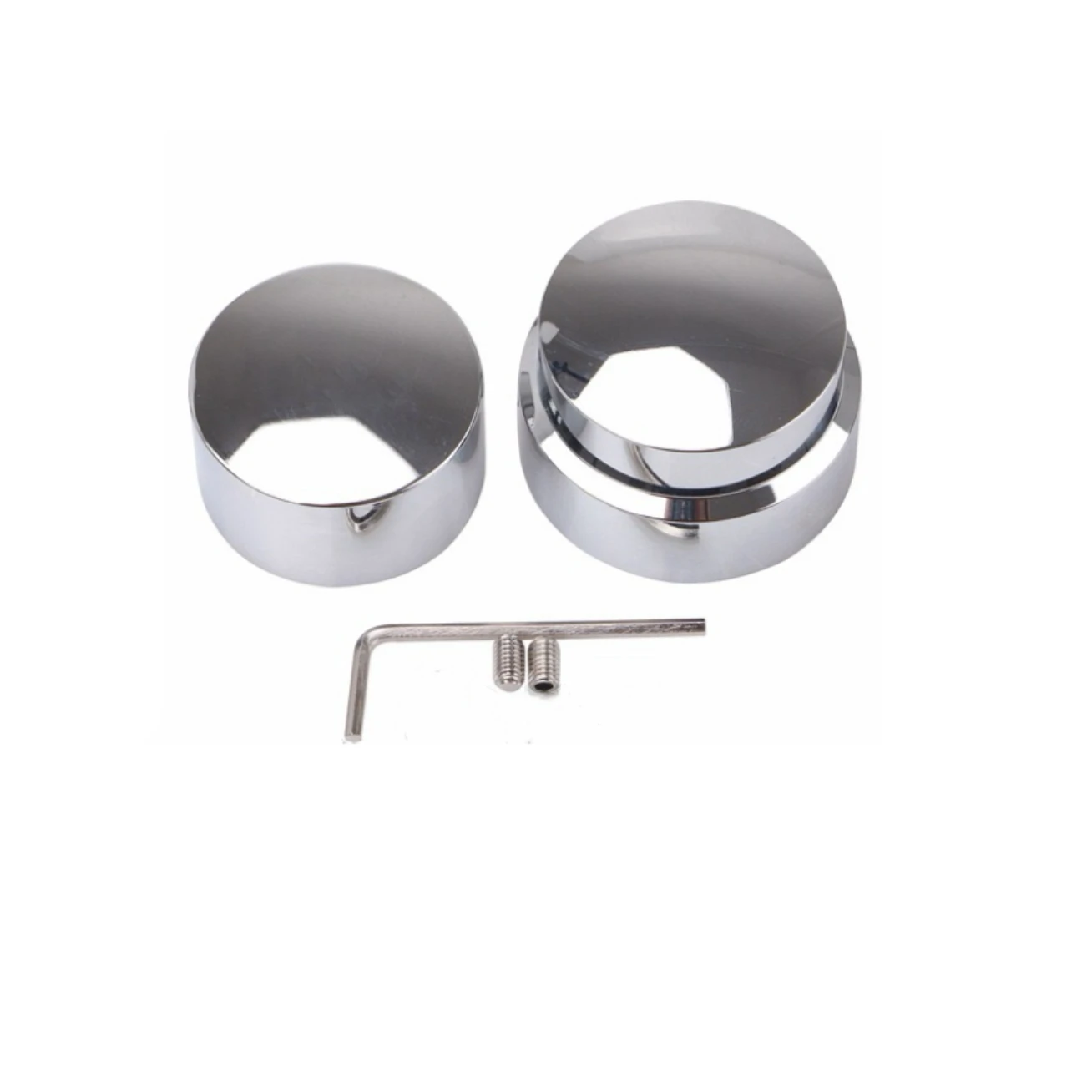 2Pcs Motorcycle Rear Axle Nut Cover Cap Sets for Harley Dyna XG XL 883 1200 Fat Boy Softail  Chrome Black