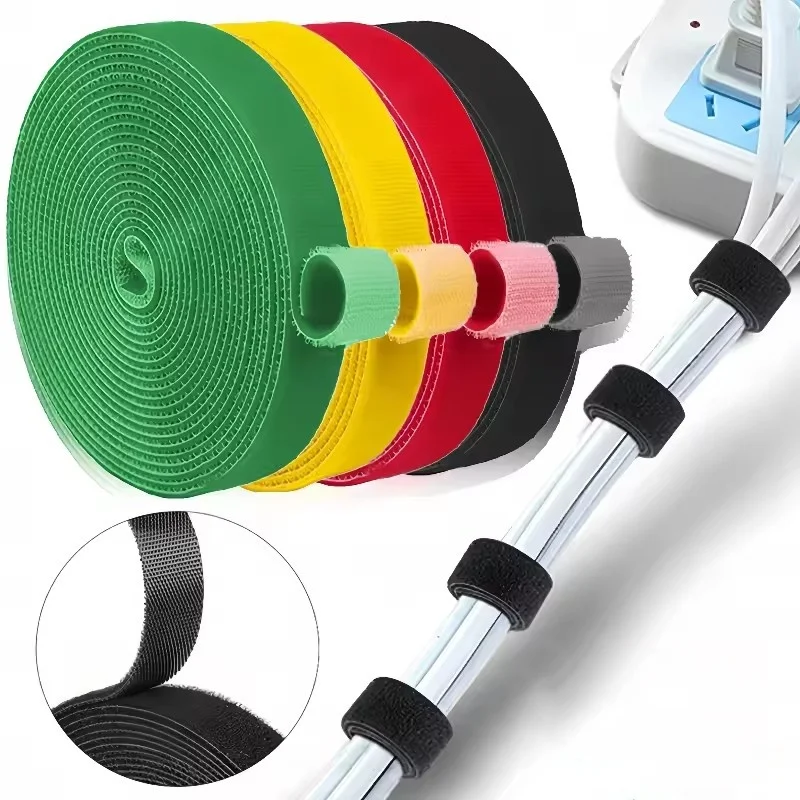 1/5m cabo organizador gerenciamento de cabo fio enrolador fita fone de ouvido mouse cabo gestão laços protetor para iphone xiaomi samsung