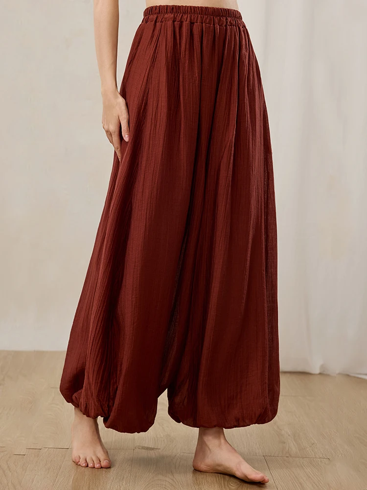 VITALINOVO Super Soft Harem Yoga Pants for Women High Waisted Lantern Wide Leg Trousers Loose Draped Casual Palazzo Lounge Pants