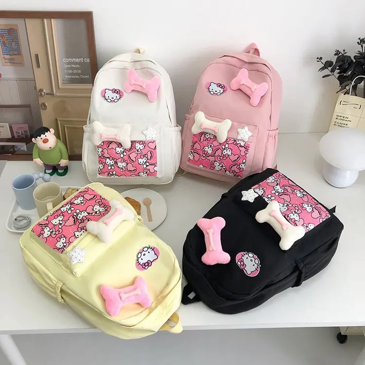 

Sanrio hello kitty Y2K Hot Girls Backpack Cute Large Capacity Student Schoolbag Girls Handbag Fashion Shoulder Bag