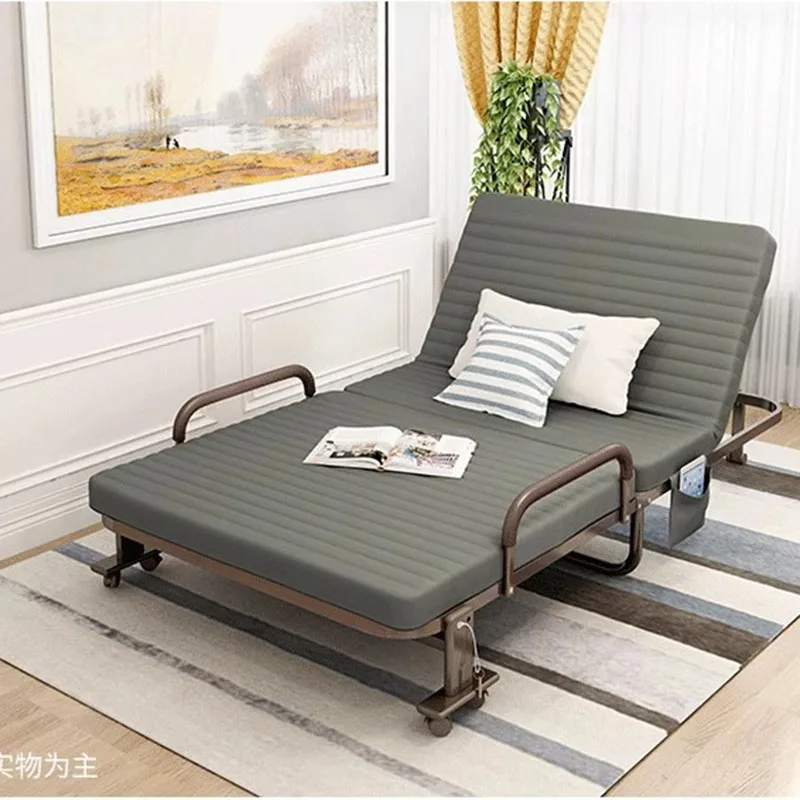 Multi Purpose Folding Bed Single Adult Sleeper for Office Nap Home Use and Patient Care Adjustable Lying Chair