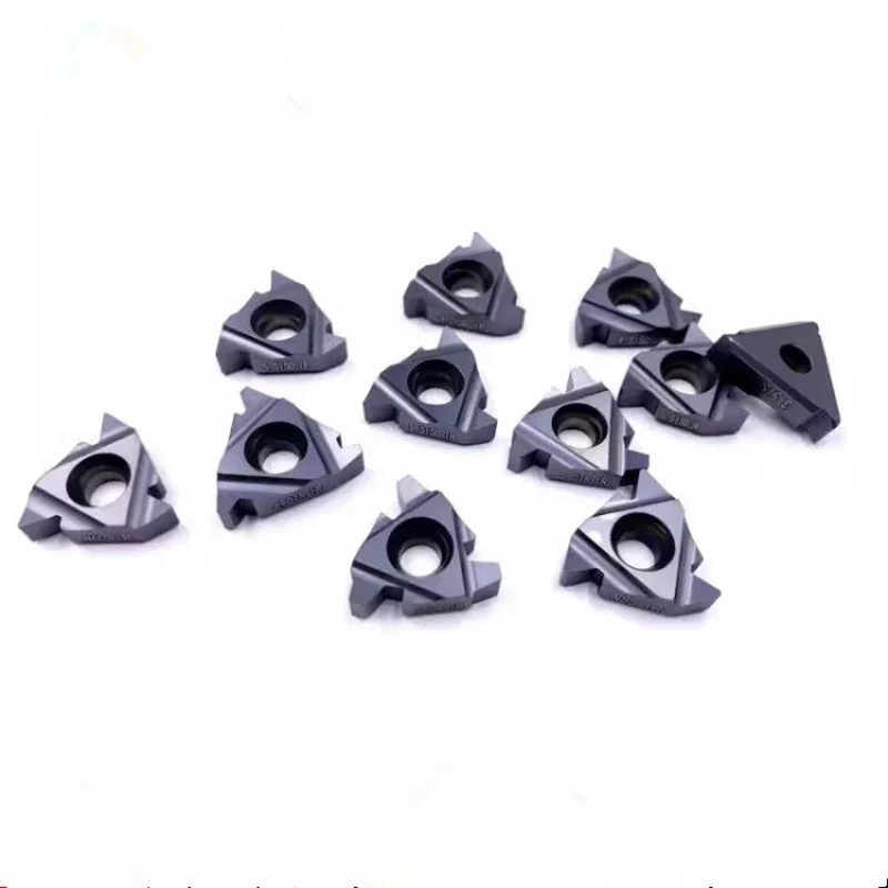 10pcs 16IR 16ER 22IR 22ER 1TR 1.5TR 2TR 2.5TR 3TR 4TR 5TR 6TR 카바이드 스레드 인서트 사다리꼴 스레드 선삭 공구 블레이드