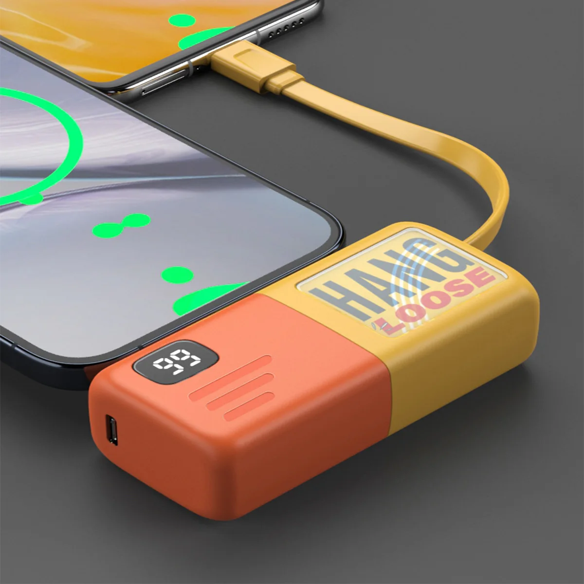 

Mini Power Bank 5000mAh PowerBank With Type-C Cable Fast Charging For iPhone Xiaomi Batterie Externe Portable Charger