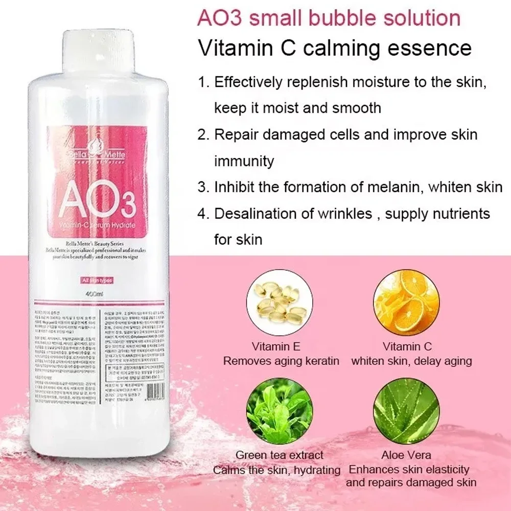 3pcs Dermabrasion Hydrofacial Liquid Solution Facial Skin Care Aqua Peeling Serum AS1 SA2 AO3 Facial Skin Care Deep Cl