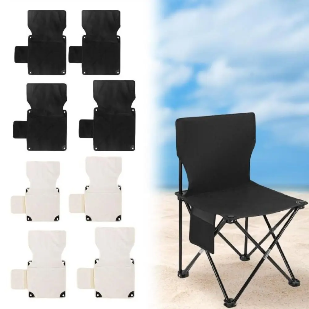 Double-layer Folding Chair Replacement Cover Thickened Anti-slip Beach Chair Pad with Backrest Camping Chair Mat