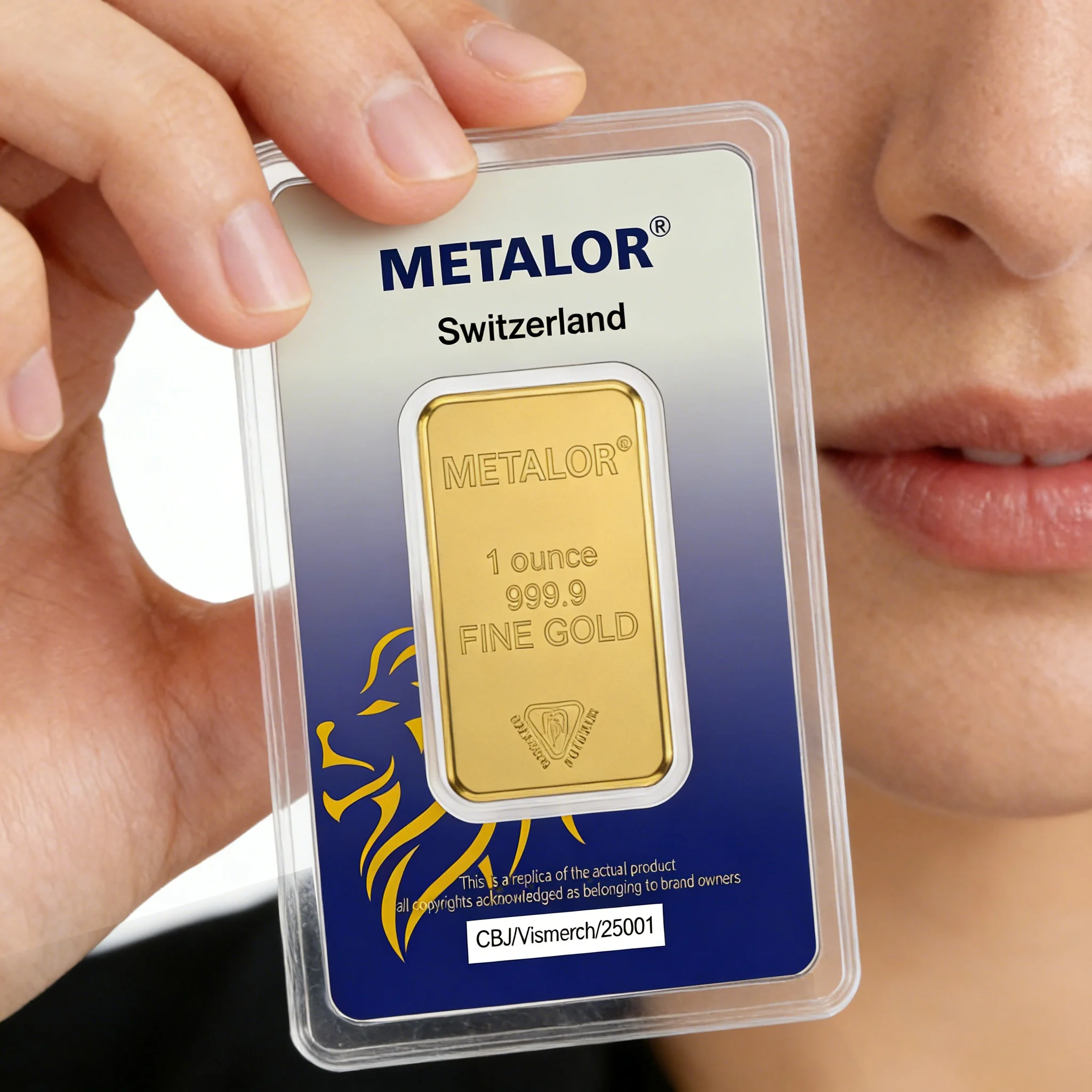 ME-TALOR 1oz 31g Gold Plated Copper bar Craft Swiss non-magnetic Sealed Packing Bullion decorative gift craft collectibles