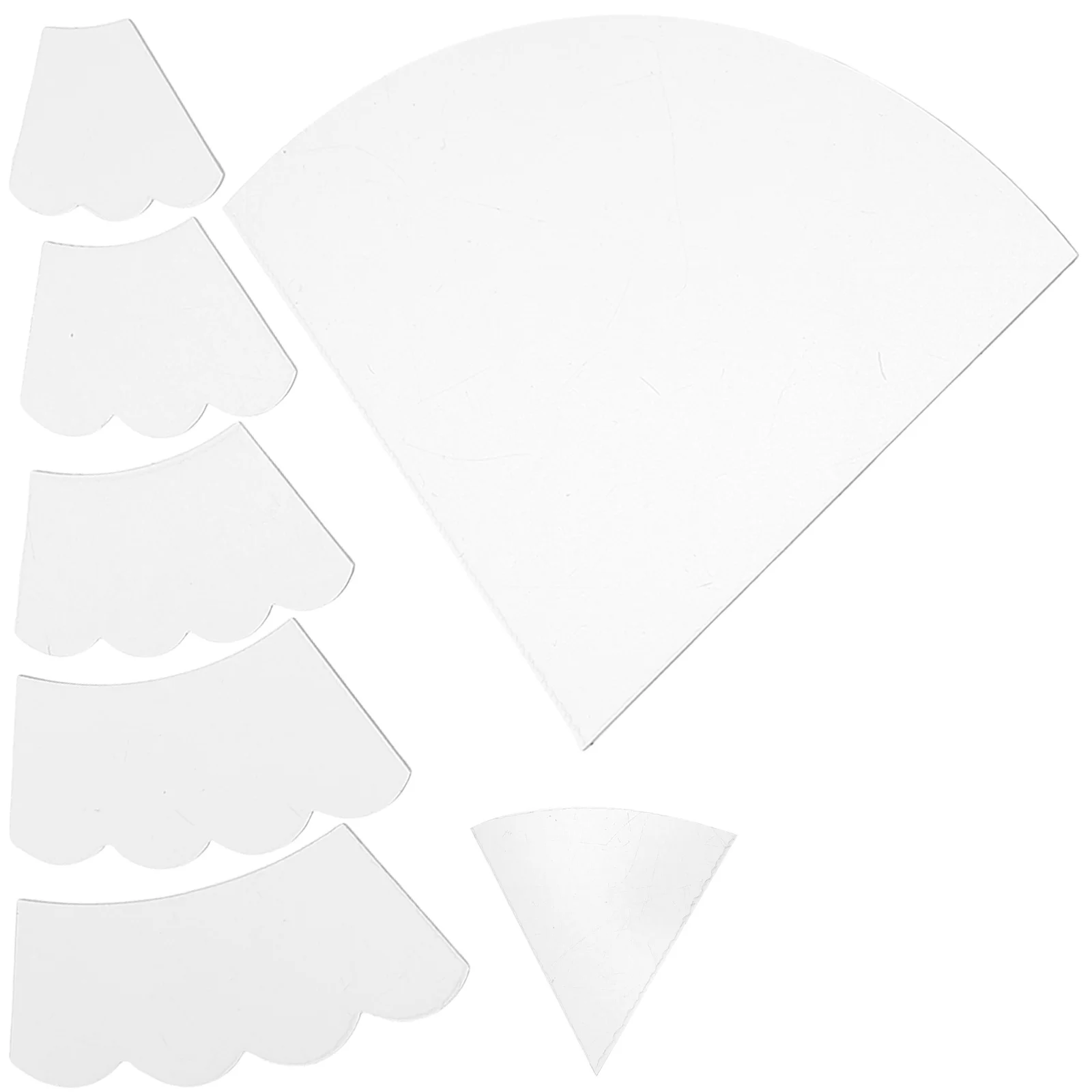 

7 Pieces 8 Inch Christmas Tree Quilt Sewing Templates PET Material Reusable Cutting Quilting Rulers Fabric Craft Tools