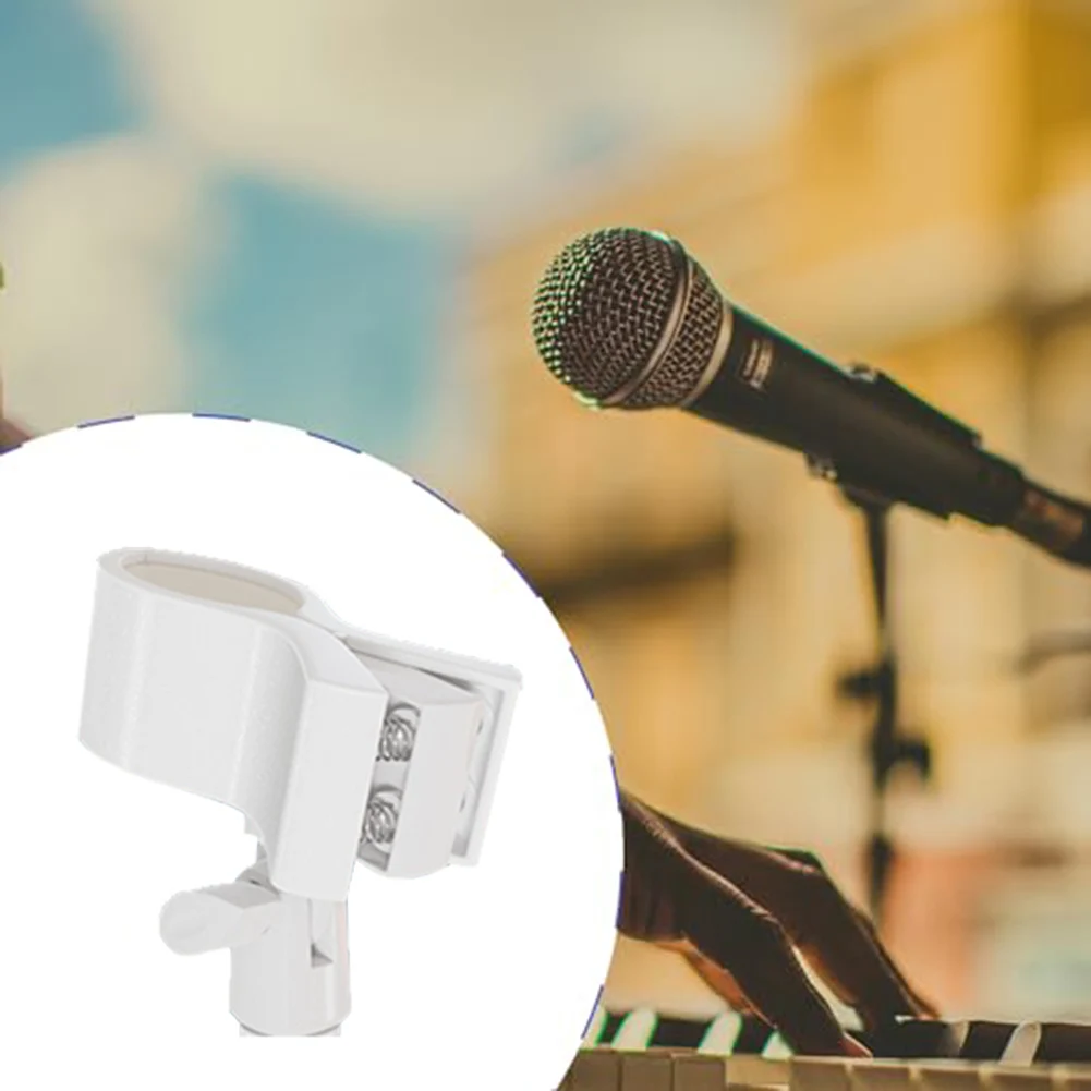 

Large Microphone Clip Clamp Holder With 3/8 Adapter For 3.2-6.8CM Mic 180° Front And Rear Rotation Mic Clip Versatile Rotation