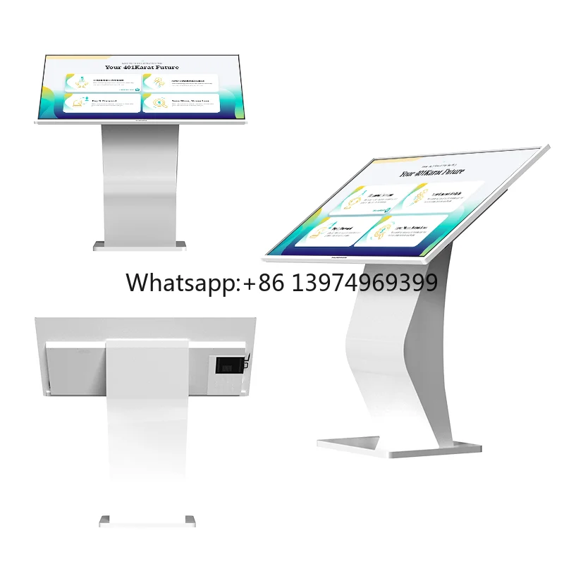 HUSHIDA 32 43 50 55 Inch All-In-One Touch Screen PC for Payment & Digital Kiosk for Elevator & Shopping Mall Goodle Map Use
