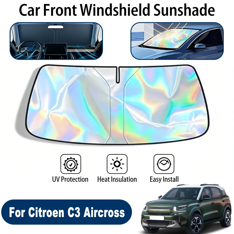 

Car Windshield Sun Shade UV Reflective Sun Visor Protection Cover For Citroen C3 Aircross 2017-2026