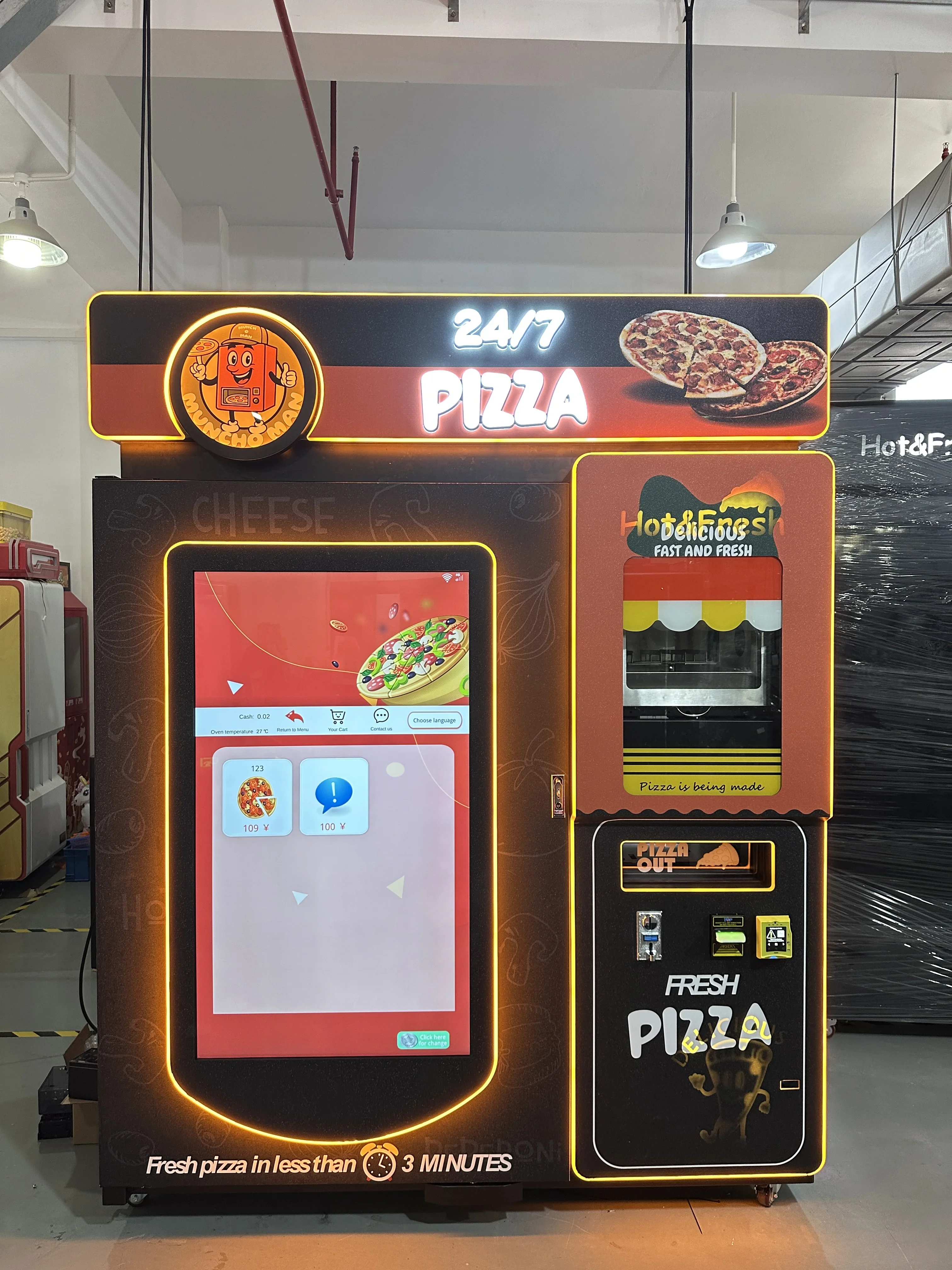 FL Customized Coin Payment System pizza vending machine Hot Food Pizza Bread Locker Vending Machine Fully Automatic