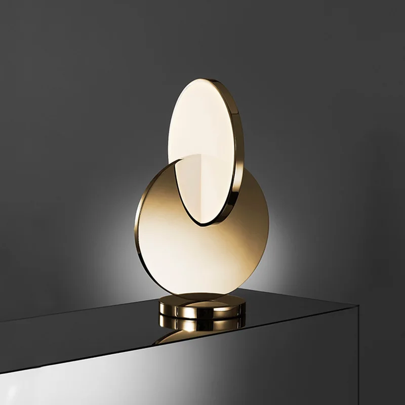 

Postmodern Acrylic Stainless Steel Mirror Round LED Pendant Lights Minimalist Artistical Bedroom Bedside Restaurant Indoor Lamps