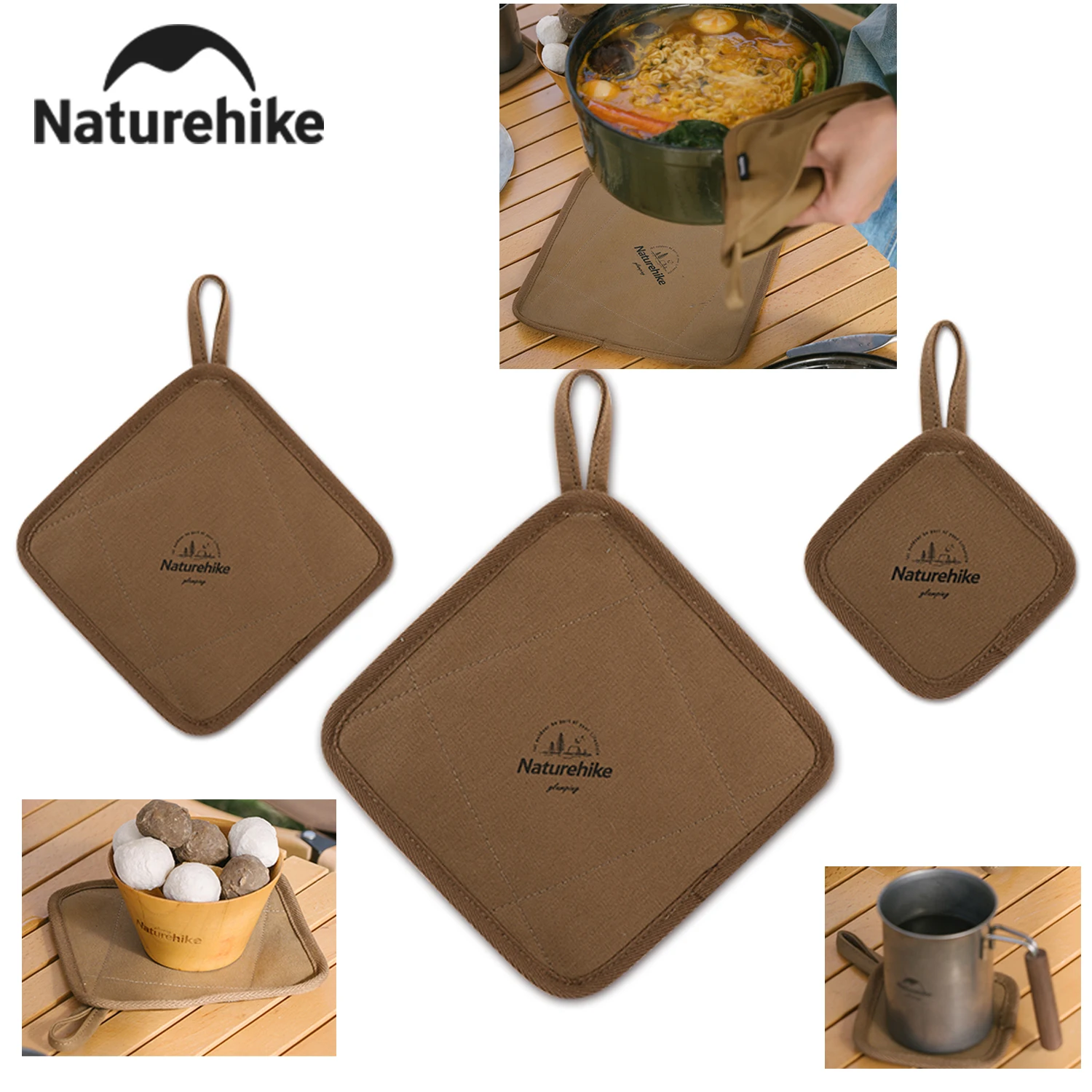 

Naturehike Outdoor Camping Tableware Cookware Foldable Heat-Insulating Mat Portable Coaster Drying